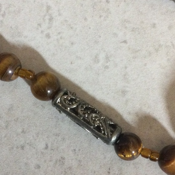 Tiger eye drop bead 9.5” necklace - Picture 5 of 9